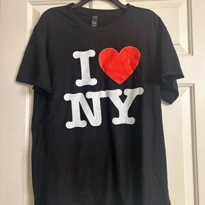 I Love NY Adult Black T-Shirt new